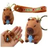 Keychain Figurine Capybara With Dolphin Pendant Carabiner Ring
