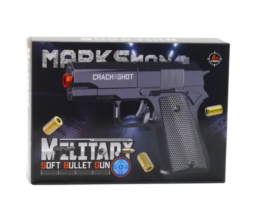 Mini Pistol Weapon for Bullets and Shells Black 13.5 cm