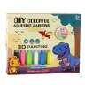 DIY Creative Set Stained Glass Keychains Dinosaurs Markers 6 pcs.