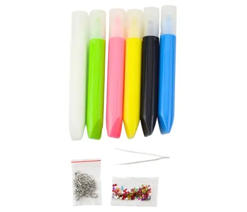 3D DIY Space Painting Set 6 Paints Pendants 12 pcs.