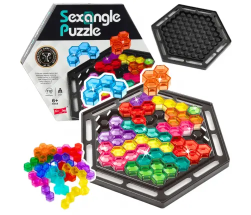 Sexangle Logic Puzzle Tetris 16 Blocks 112 Tasks