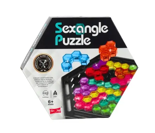 Sexangle Logic Puzzle Tetris 16 Blocks 112 Tasks