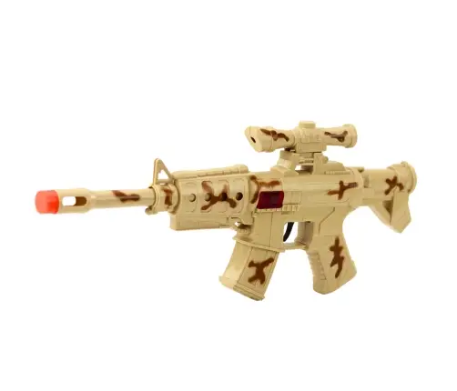 Military Rifle Set with Rifle Accessories Shot Sound Sand