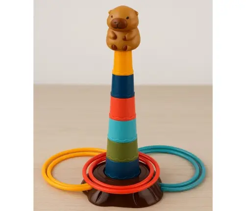 Skill Game Throwing Hoops at the Target 5 Levels Capybara