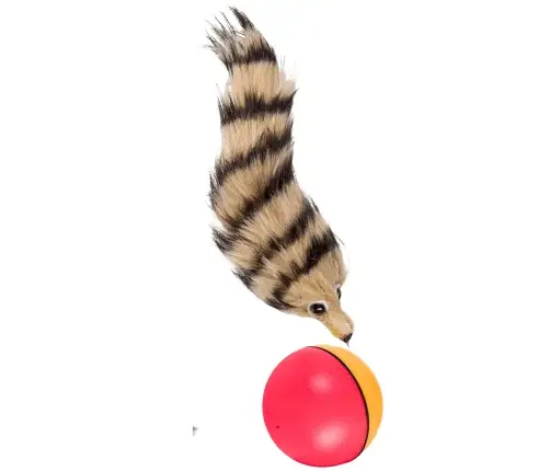 Ball with Fluffy Ferret Tail Interactive Toy for Children