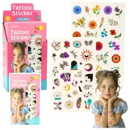 Set of 60 Flower Tattoos for Kids