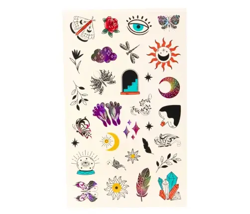 Set of 60 Flower Tattoos for Kids