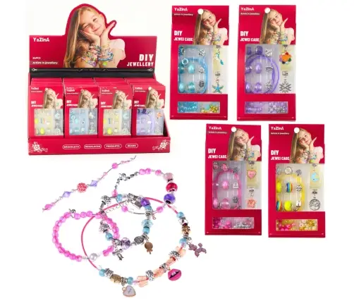 DIY Jewelry Bracelet Making Kit Beads Pendants Mix