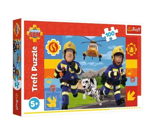 Puzzle 100 - The ever-helpful Fireman Sam Trefl 16518