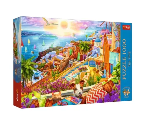 Puzzle - 1000 Premium Plus - Tea Time: Visiting Santorini Trefl 10842