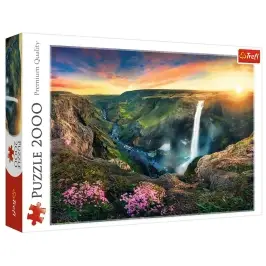 Puzzle - 2000 - Haifoss Waterfall, Iceland Trefl 27091 Puzzle - 2000 - Haifoss Waterfall, Iceland Trefl 27091