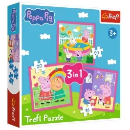 3-in-1 Puzzle - Peppa and Friends - Peppa Pig Trefl 34873