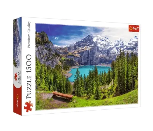 Puzzle - 1500 - Lake Oeschinen, Alps, Switzerland Trefl 26166 Puzzle - 1500 - Lake Oeschinen, Alps, Switzerland Trefl 26166