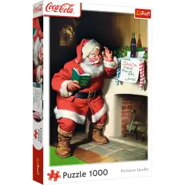 Puzzle – 1000 XMAS – Coca-Cola: Santa by the Fireplace – Trefl 10922