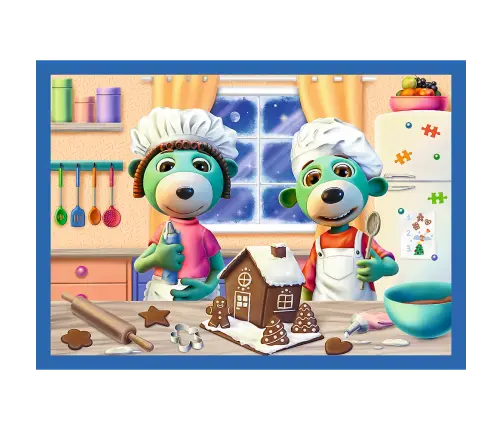 4-in-1 Puzzle – It's Snowing at the Trefliks' – Trefl 34657