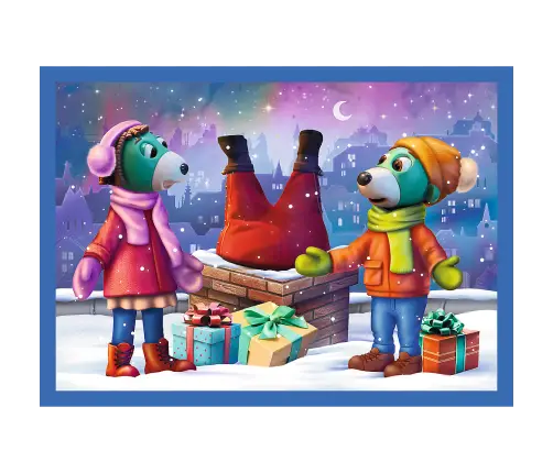4-in-1 Puzzle – It's Snowing at the Trefliks' – Trefl 34657