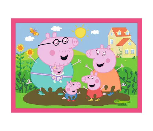 4-in-1 Puzzle (12, 15, 20, 24) – Peppa Loves Adventures – Trefl 34672