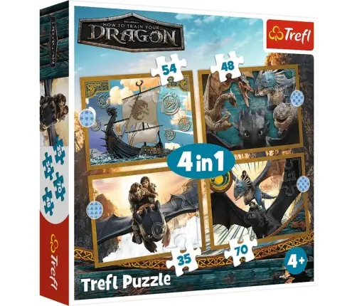 4-in-1 game - Dragon Days - Trefl 34678