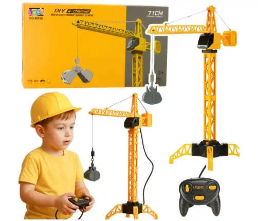Remote Control Construction Crane RC Wired 360° Rotation 71 cm