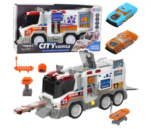 Ambulance City Ambulance Medical Vehicle Drive Lights Sounds