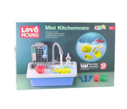 Electric Kitchen Sink With Water Circulation, Color Changing Under Hot Water, 12 pcs.