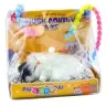 Sleeping White Cat on a Pillow Figurine with Fur Bag Sounds
