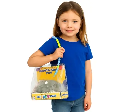 Sleeping Husky Dog on a Pillow Figurine with Fur Bag Sounds