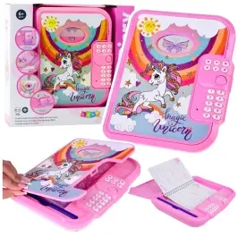 Diary Notebook Code Unicorn Voice Recording Quiz Melodies Pink