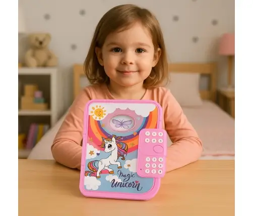 Diary Notebook Code Unicorn Voice Recording Quiz Melodies Pink