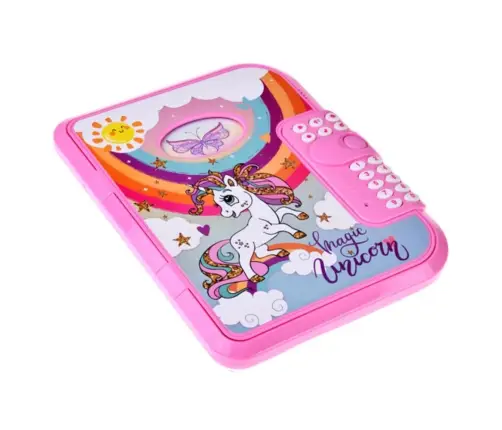 Diary Notebook Code Unicorn Voice Recording Quiz Melodies Pink