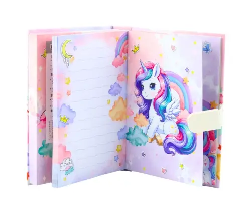 Cute Diary Notebook Code Unicorn Melodies Colorful Pages