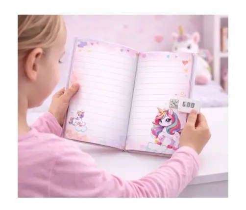 Cute Diary Notebook Code Unicorn Melodies Colorful Pages