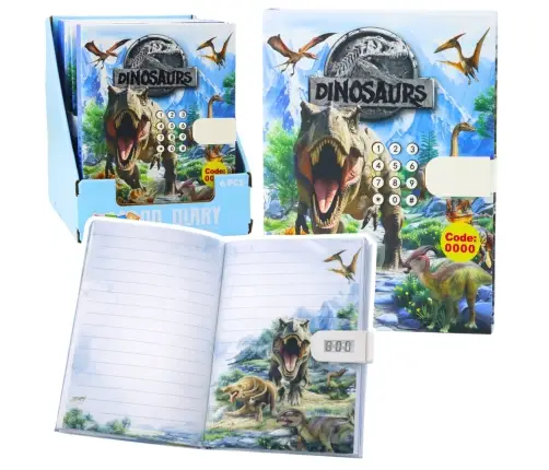 Diary Notebook Code Dinosaurs Melodies Colored Pages