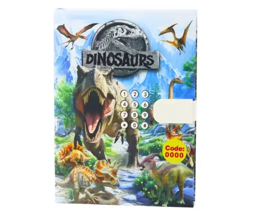 Diary Notebook Code Dinosaurs Melodies Colored Pages