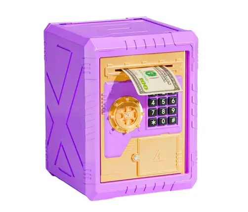 Safe Electronic Piggy Bank with PIN Code for Children Purple