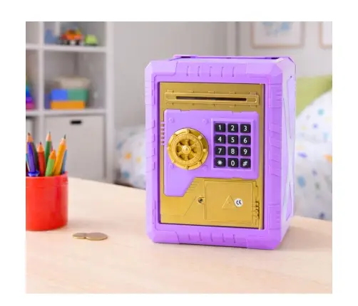 Safe Electronic Piggy Bank with PIN Code for Children Purple