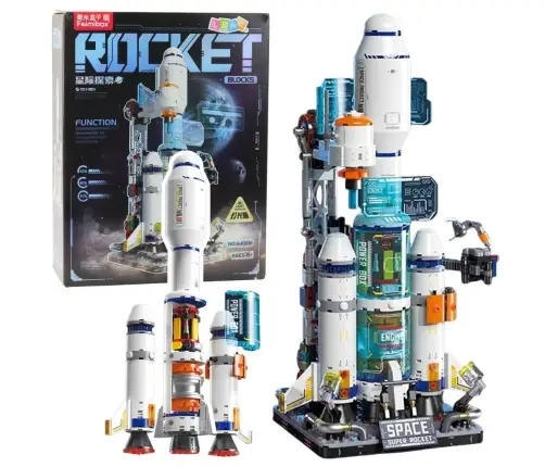 Rocket Space Station Construction Bricks 815 pcs.
