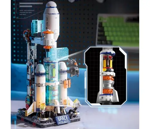 Rocket Space Station Construction Bricks 815 pcs.