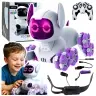 TOOBY Robot Dog Remote Controlled RC 360° Lights Sounds White and Purple