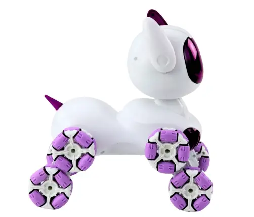 TOOBY Robot Dog Remote Controlled RC 360° Lights Sounds White and Purple