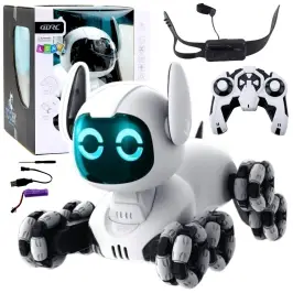 TOOBY Robot Dog Remote Controlled RC 360Β° Lights Sounds Black and White TOOBY Robot Dog Remote Controlled RC 360Β° Lights Sounds Black and White