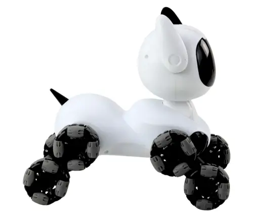 TOOBY Robot Dog Remote Controlled RC 360° Lights Sounds Black and White