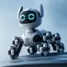 TOOBY Robot Dog Remote Controlled RC 360° Lights Sounds Black and White