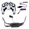TOOBY Robot Dog Remote Controlled RC 360° Lights Sounds Black and White