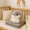 Plush Hamster Hand Warmer Blanket 190 x 100 cm 3in1 Gray 35cm