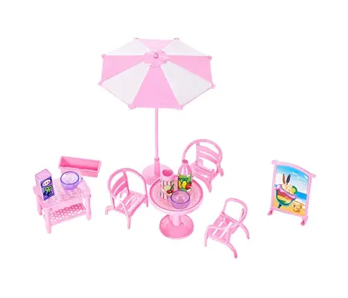 Ica Cream Car Camper Ice Cream Parlor For Dolls Foldable Pink