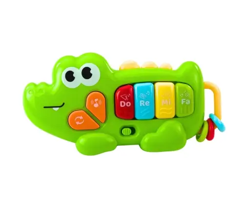 Interactive Musical Piano for Toddlers Crocodile Beads Green