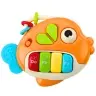 Musical Piano Interactive Fish Beads Teether Orange