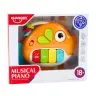 Musical Piano Interactive Fish Beads Teether Orange