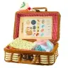 Picnic Basket Set Braided Food Accessories 33 pcs.